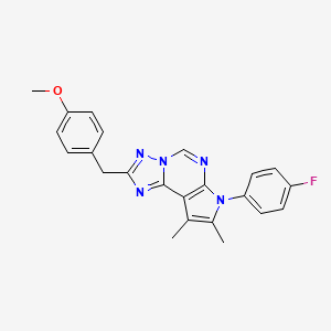 4-{[7-(4-Fluorophenyl)-8,9-dimethyl-7H-pyrrolo[3,2-E][1,2,4]triazolo[1,5-C]pyrimidin-2-YL]methyl}phenyl methyl ether