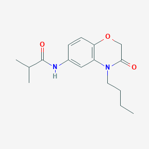 molecular formula C16H22N2O3 B11313570 N-(4-butyl-3-oxo-3,4-dihydro-2H-1,4-benzoxazin-6-yl)-2-methylpropanamide 