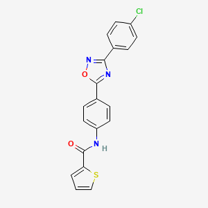 N-{4-[3-(4-chlorophenyl)-1,2,4-oxadiazol-5-yl]phenyl}thiophene-2-carboxamide