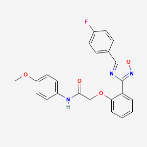 molecular formula C23H18FN3O4 B11313586 2-{2-[5-(4-fluorophenyl)-1,2,4-oxadiazol-3-yl]phenoxy}-N-(4-methoxyphenyl)acetamide 