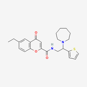 N-[2-(azepan-1-yl)-2-(thiophen-2-yl)ethyl]-6-ethyl-4-oxo-4H-chromene-2-carboxamide