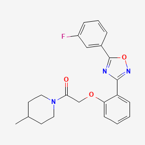 2-{2-[5-(3-Fluorophenyl)-1,2,4-oxadiazol-3-yl]phenoxy}-1-(4-methylpiperidin-1-yl)ethanone