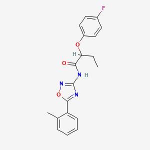 2-(4-fluorophenoxy)-N-[5-(2-methylphenyl)-1,2,4-oxadiazol-3-yl]butanamide