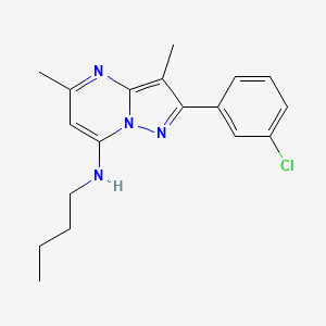 N-butyl-2-(3-chlorophenyl)-3,5-dimethylpyrazolo[1,5-a]pyrimidin-7-amine