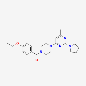 4-[4-(4-Ethoxybenzoyl)piperazin-1-YL]-6-methyl-2-(pyrrolidin-1-YL)pyrimidine