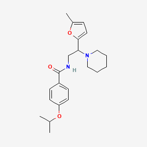 N-[2-(5-methylfuran-2-yl)-2-(piperidin-1-yl)ethyl]-4-(propan-2-yloxy)benzamide