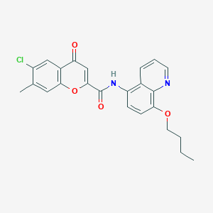 N-(8-butoxyquinolin-5-yl)-6-chloro-7-methyl-4-oxo-4H-chromene-2-carboxamide