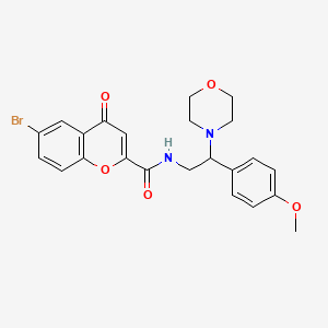 6-bromo-N-[2-(4-methoxyphenyl)-2-(morpholin-4-yl)ethyl]-4-oxo-4H-chromene-2-carboxamide