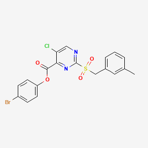 4-Bromophenyl 5-chloro-2-[(3-methylbenzyl)sulfonyl]pyrimidine-4-carboxylate