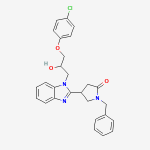 1-benzyl-4-{1-[3-(4-chlorophenoxy)-2-hydroxypropyl]-1H-benzimidazol-2-yl}pyrrolidin-2-one