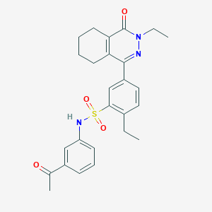 N-(3-acetylphenyl)-2-ethyl-5-(3-ethyl-4-oxo-3,4,5,6,7,8-hexahydrophthalazin-1-yl)benzenesulfonamide