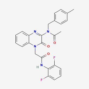 N-(4-{2-[(2,6-difluorophenyl)amino]-2-oxoethyl}-3-oxo-3,4-dihydroquinoxalin-2-yl)-N-(4-methylbenzyl)acetamide