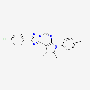 2-(4-chlorophenyl)-8,9-dimethyl-7-(4-methylphenyl)-7H-pyrrolo[3,2-e][1,2,4]triazolo[1,5-c]pyrimidine