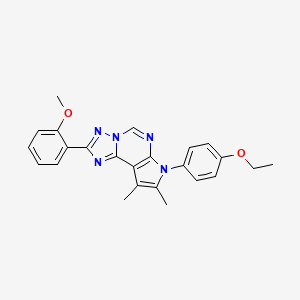 2-[7-(4-Ethoxyphenyl)-8,9-dimethyl-7H-pyrrolo[3,2-E][1,2,4]triazolo[1,5-C]pyrimidin-2-YL]phenyl methyl ether