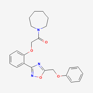 1-(Azepan-1-yl)-2-{2-[5-(phenoxymethyl)-1,2,4-oxadiazol-3-yl]phenoxy}ethanone