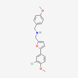 1-[5-(3-chloro-4-methoxyphenyl)furan-2-yl]-N-(4-methoxybenzyl)methanamine