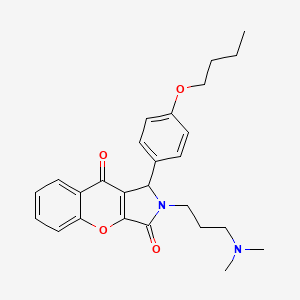 1-(4-Butoxyphenyl)-2-[3-(dimethylamino)propyl]-1,2-dihydrochromeno[2,3-c]pyrrole-3,9-dione