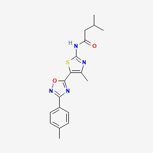 3-methyl-N-{4-methyl-5-[3-(4-methylphenyl)-1,2,4-oxadiazol-5-yl]-1,3-thiazol-2-yl}butanamide