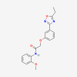 molecular formula C19H19N3O4 B11313772 2-[3-(5-ethyl-1,2,4-oxadiazol-3-yl)phenoxy]-N-(2-methoxyphenyl)acetamide 