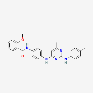 2-methoxy-N-[4-({6-methyl-2-[(4-methylphenyl)amino]pyrimidin-4-yl}amino)phenyl]benzamide