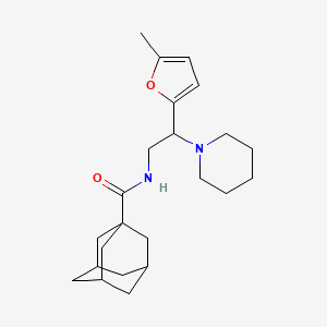 molecular formula C23H34N2O2 B11313810 N-[2-(5-Methylfuran-2-YL)-2-(piperidin-1-YL)ethyl]adamantane-1-carboxamide 