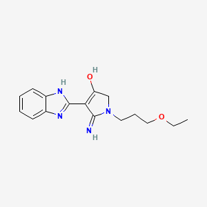 molecular formula C16H20N4O2 B11313847 5-amino-4-(1H-1,3-benzodiazol-2-yl)-1-(3-ethoxypropyl)-2,3-dihydro-1H-pyrrol-3-one 