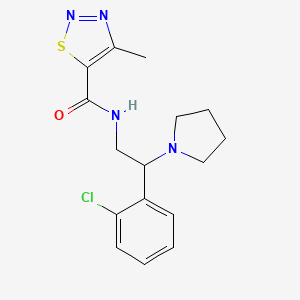 N-[2-(2-chlorophenyl)-2-(pyrrolidin-1-yl)ethyl]-4-methyl-1,2,3-thiadiazole-5-carboxamide