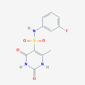 molecular formula C11H10FN3O4S B11313888 N-(3-fluorophenyl)-2-hydroxy-4-methyl-6-oxo-1,6-dihydropyrimidine-5-sulfonamide 