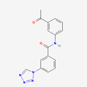 molecular formula C16H13N5O2 B11313889 N-(3-acetylphenyl)-3-(1H-tetrazol-1-yl)benzamide 