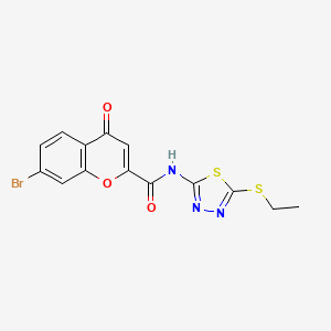 7-bromo-N-[5-(ethylsulfanyl)-1,3,4-thiadiazol-2-yl]-4-oxo-4H-chromene-2-carboxamide