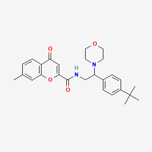 N-[2-(4-tert-butylphenyl)-2-(morpholin-4-yl)ethyl]-7-methyl-4-oxo-4H-chromene-2-carboxamide