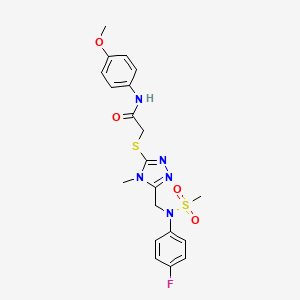 2-[(5-{[(4-fluorophenyl)(methylsulfonyl)amino]methyl}-4-methyl-4H-1,2,4-triazol-3-yl)sulfanyl]-N-(4-methoxyphenyl)acetamide