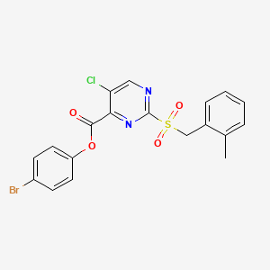 4-Bromophenyl 5-chloro-2-[(2-methylbenzyl)sulfonyl]pyrimidine-4-carboxylate