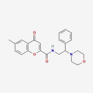 6-methyl-N-[2-(morpholin-4-yl)-2-phenylethyl]-4-oxo-4H-chromene-2-carboxamide