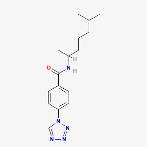 N-(6-methylheptan-2-yl)-4-(1H-tetrazol-1-yl)benzamide