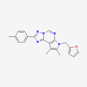 7-(2-furylmethyl)-8,9-dimethyl-2-(4-methylphenyl)-7H-pyrrolo[3,2-e][1,2,4]triazolo[1,5-c]pyrimidine