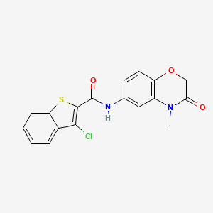 3-chloro-N-(4-methyl-3-oxo-3,4-dihydro-2H-1,4-benzoxazin-6-yl)-1-benzothiophene-2-carboxamide