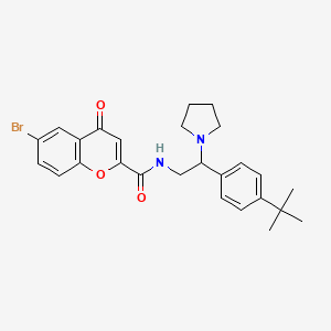 6-bromo-N-[2-(4-tert-butylphenyl)-2-(pyrrolidin-1-yl)ethyl]-4-oxo-4H-chromene-2-carboxamide