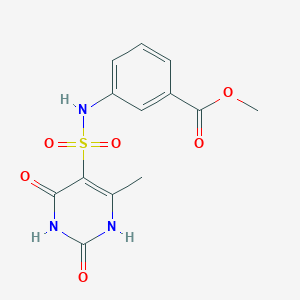 molecular formula C13H13N3O6S B11314011 Methyl 3-{[(2-hydroxy-4-methyl-6-oxo-1,6-dihydropyrimidin-5-yl)sulfonyl]amino}benzoate 