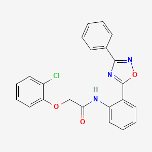 2-(2-chlorophenoxy)-N-[2-(3-phenyl-1,2,4-oxadiazol-5-yl)phenyl]acetamide