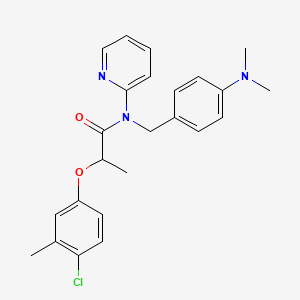 molecular formula C24H26ClN3O2 B11314045 2-(4-chloro-3-methylphenoxy)-N-[4-(dimethylamino)benzyl]-N-(pyridin-2-yl)propanamide 