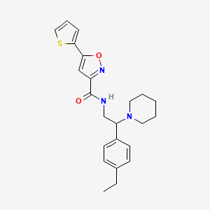 N-[2-(4-ethylphenyl)-2-(piperidin-1-yl)ethyl]-5-(thiophen-2-yl)-1,2-oxazole-3-carboxamide