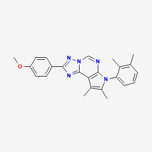 4-[7-(2,3-Dimethylphenyl)-8,9-dimethyl-7H-pyrrolo[3,2-E][1,2,4]triazolo[1,5-C]pyrimidin-2-YL]phenyl methyl ether