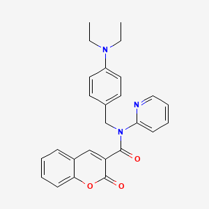 N-[4-(diethylamino)benzyl]-2-oxo-N-(pyridin-2-yl)-2H-chromene-3-carboxamide