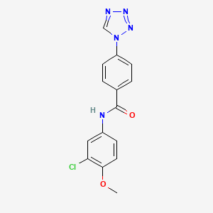 N-(3-chloro-4-methoxyphenyl)-4-(1H-tetrazol-1-yl)benzamide