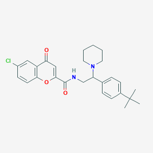 N-[2-(4-tert-butylphenyl)-2-(piperidin-1-yl)ethyl]-6-chloro-4-oxo-4H-chromene-2-carboxamide