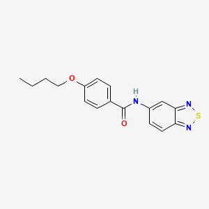 molecular formula C17H17N3O2S B11314120 N-(2,1,3-benzothiadiazol-5-yl)-4-butoxybenzamide 