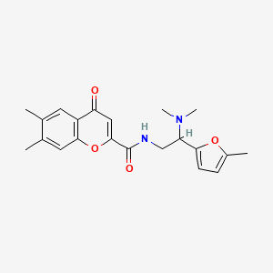 N-[2-(dimethylamino)-2-(5-methylfuran-2-yl)ethyl]-6,7-dimethyl-4-oxo-4H-chromene-2-carboxamide