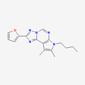 molecular formula C17H19N5O B11314152 7-butyl-2-(furan-2-yl)-8,9-dimethyl-7H-pyrrolo[3,2-e][1,2,4]triazolo[1,5-c]pyrimidine 