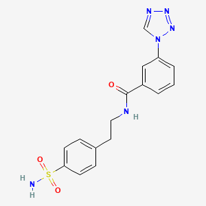 N-[2-(4-sulfamoylphenyl)ethyl]-3-(1H-tetrazol-1-yl)benzamide